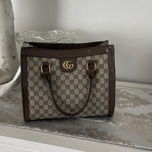 Signature Brown and Tan Tote